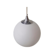 Vintage Hanglamp Grote Glazen Bol Melkglas