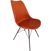 Retro Stoel Oranje Kunststof