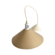Vintage Retro Industrieel Hanglamp Met Schakelknop Boven Kap, Jaren '60/'70
