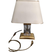 Vintage Tafellamp Glas Goudkleurig Nachtmann Leuchten