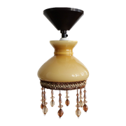 Vintage Lampje Opaline Glas Met Kralen, Jaren '60/'70