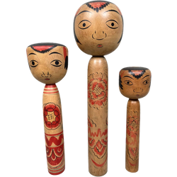 Traditionele Vintage Set Van 3, Nakanosowa Familie, Prefectuur Fukushima