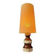 West-Duitsland Fat Lava Keramische Tafellamp / Mid Century Duitse Bureaulamp