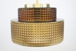Great Looking Retro Pendant Lamp In Messing And Glass *** Mid Century *** Sandinavian Design Ligh