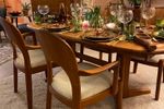 Niels Koefoed Teakhout Eettafel + 4 Stoelen Deens Design Vintage