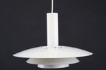 Great Looking White Nordic Style Pendant Lamp | 1980S Lamp | Scandinavian Design | Mid Century
