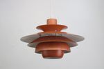 Great Looking Salmon Colored Danish Design Lamp By Jeka Metaltryk - Model Alexia 8025-P | 1970S L