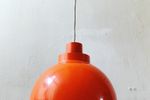 Orange Vintage Hanglamp ‘Minisol’ Van Nordisk Solar Ontworpen Door K. Kewo