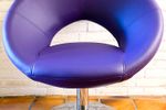 Vintage Draaifauteuil, Paars Kunstleer, Artifort Stijl, 90S / Y2K