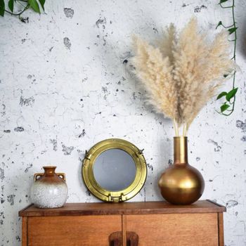 30,48 cm Messing Spiegel Kwaliteit Spiegels Rond Kamer Slaapkamer Messing Wandspiegel, Goud kopen vanaf een prijs van 53