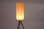 Vintage Driepoot Vloerlamp Gemaakt Van Teakhout, 1950'S