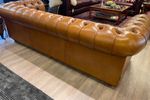 Chesterfield Bank 3,5 Zits Cognac Leer  Nieuw