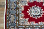 Handgeknoopt Kerman Rood Vloerkleed 115X132Cm Perzisch Tapijt