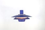Blauw Gekleurde Top Design Lamp Van Jeka Metaltryk - Model Viola Type 3013-P - Denemarken 1980