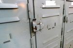 Vintage Industrial Locker With 30 Doors