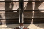2 Italian 1970'S Table Lamps Chrome And Faux Leather