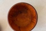 Vintage Teakhout Rond Doosje Met Deksel H6Cm