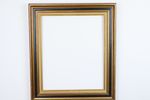 Vintage Grenen Lijst Schilderij Goud Zwart Hout Kader 77X67Cm
