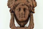 Zware Vintage Deurklopper Gietijzer Romeinse Godin Athena 19Cm