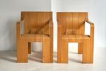 Vintage Strip Chairs By Gijs Bakker Stoel (Per Stuk - 2 Beschikbaar)