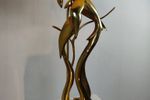 Italian Brass Sculpture Table Lamp By Regina, 1970S