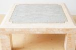 Large Pink And Grey Fossil Stone Coffee Table
