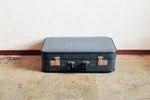 Blauwe Harde Vintage Koffer