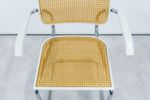 2 Vintage Eetkamerstoelen Breuer Cesca Chromen Buisframe Wit - Tnc3