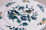 Villeroy & Boch "Phoenix Blau" Porselein, Vintage, Dinner Bord, Vogels, Bloemen