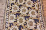 Gfl78 Foulard Soepel Kleedje Zonnebloemen Geel Blauw 170/125