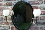 Art Deco Ovale Chromen Spiegel Met Verlichting