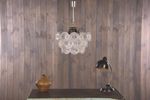 Vintage Kristallen Kroonluchter | Brocante Plafond Lamp | Midden Eeuwse Kroonluchter