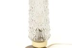 Vintage Tafellampje Met Lange Glazen Kap En Kunststof Voet