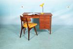 Vintage Jaren 60 Bureau Gerenoveerd, Teak Midcentury Desk