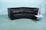 Vintage Leren Hoekbank Jaren 70, Space Age Leather Sofa