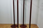 Set Van 4 Vintage Mid-Century Garderobe Staande Kapstokken