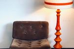 Vintage Loungestoel Zitelement Jaren 70 Rib Retro Hip