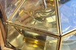 Deknudt Lusterie Plafondlamp Plafonierre Kirstelglas Koper Goud Hollywood Regency Art Deco Design