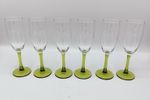 Vintage Champagneglazen Groene Voet Prijs/Set