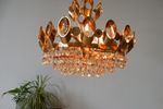 Retro Vintage Hanglamp Hollywoodregency Jaren 60 Goud Kleur