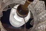 Gave Grote Vintage Perspex / Glazen Hanglamp