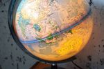 Vintage Wereldbol/Globe Met Verlichting 46 Cm Hoog