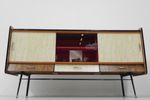 Vintage Formica Dressoir Met Schuifdeuren
