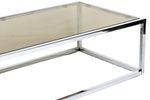 Salontafel Chroom Rookglas Rechthoekig Vintage Design Space Age 126Cm