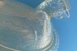 Vintage Botervlootje  / Geperst Glas / Kip Op Nest