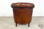 Vintage Schapenleren Clubfauteuil Van Lounge Atelier Leeuwarden