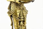 Groot Bronzen Beeld Olielamp Hindoe Godin Lakshmi 61Cm
