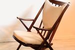 Vintage Teak Schommelstoel Bramin Deens Jaren 60