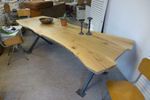 Prachtige Eiken Boomstam Eettafel 260 Bij 95 Cm