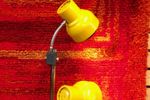 Vintage Vloerlamp Met Twee Gele Spots Elidius, Zweden 1970 (326)